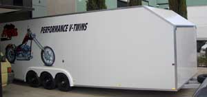 Large enclosed car trailer from Motorsport Hauler