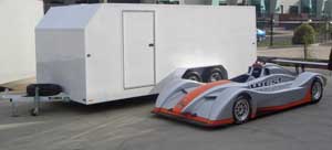 Small gooseneck car trailer from Motorsport Hauler
