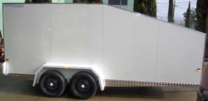 Small gooseneck car trailer from Motorsport Hauler
