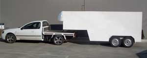 Small gooseneck car trailer from Motorsport Hauler