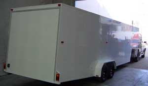 Small gooseneck car trailer from Motorsport Hauler